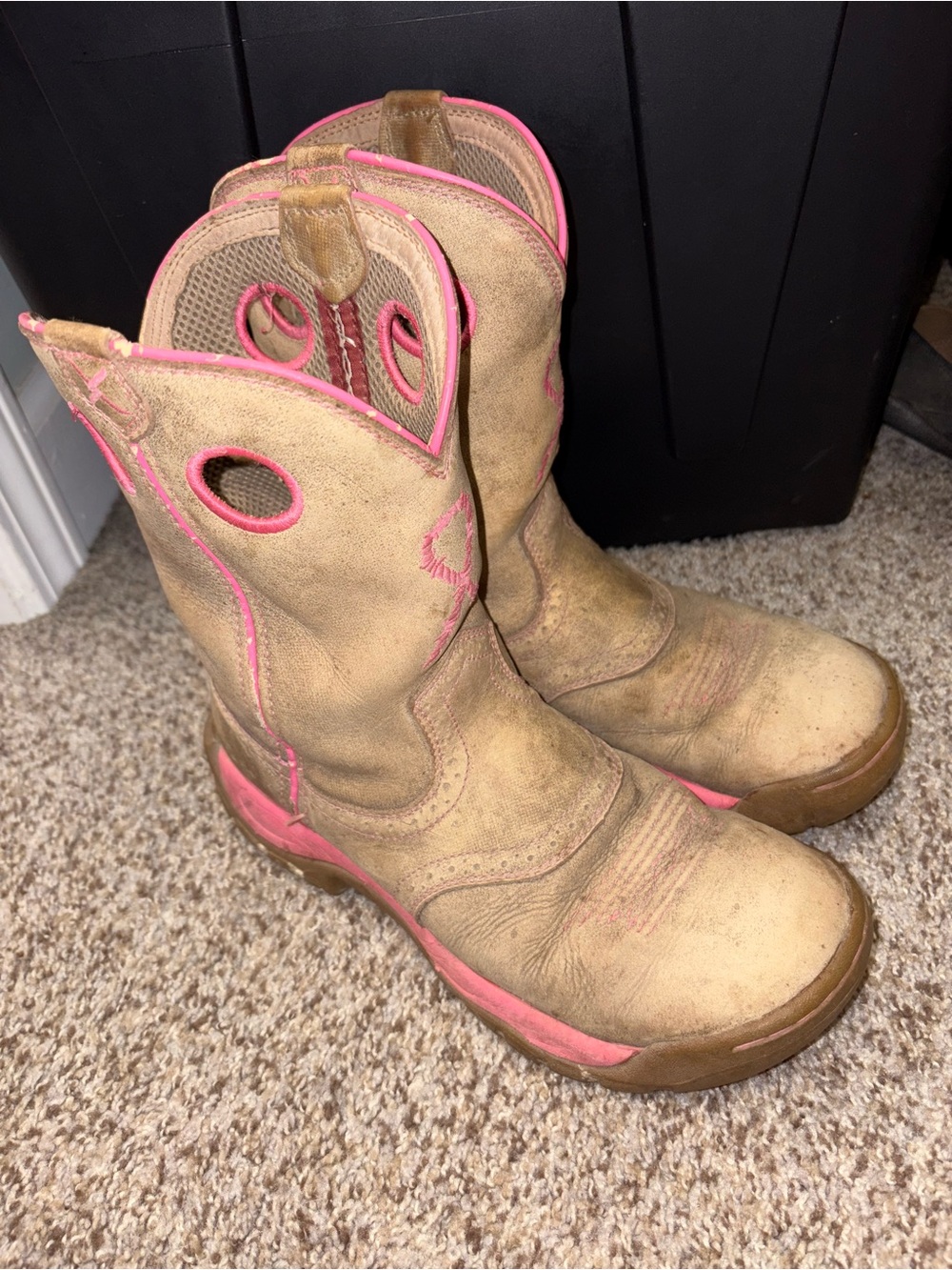 Twisted X Special Edition Pink Bow Pull-On Boots Women’s Size 9